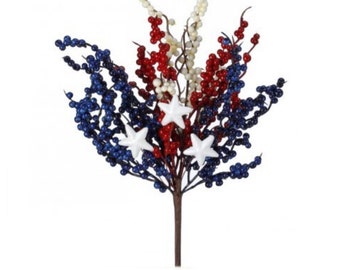 Patriotic Berries w/ Stars Spray