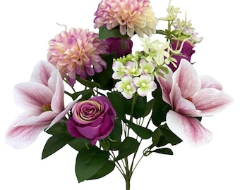 Pink Zinnia Magnolia Rose Bush ~ 12 Mixed Stems ~ 20 inches