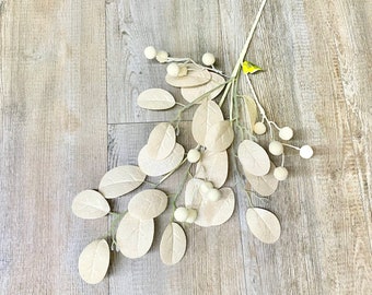 Cream Magnolia Leaves Spray ~ 30 Inch