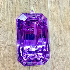 Acrylic Amethyst Gem Rectangle Cut Purple Jewel Ornament 9 - Etsy