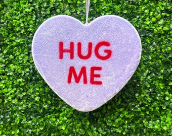 ASSORTED Flocked Conversation Heart - 12 Inch