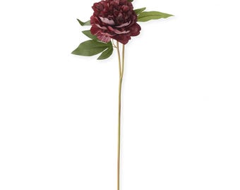 Burgundy Blossom & Bud Peony - 22.5 inch