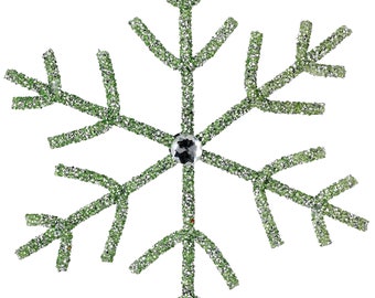 Micro Beaded Snowflake Ornament - 8 Inch