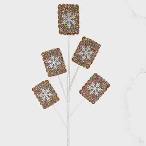 Gingerbread Snowflake Cookie Spray - 28in