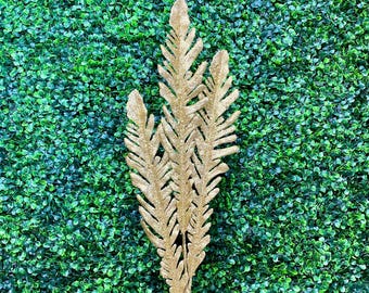 Gold Glitter Fern Spray - 39 inch