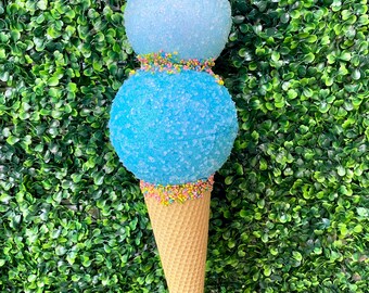 Blue Ice Cream - Foam Ornament - 16 inch
