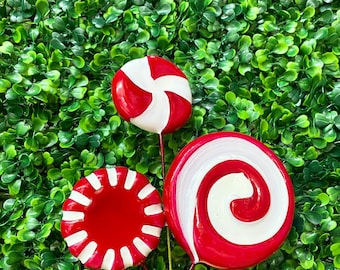 15.5” Peppermint Candy Pick
