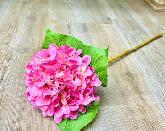 Full Pink Garden Hydrangea Stem - 21 inch