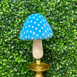Pick fungo a pois blu e bianco ~ 16"