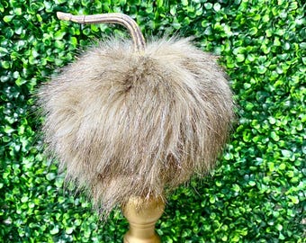 Faux Fur Shaggy Pumpkin - Small - 6L x 7W