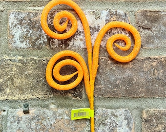Orange Glitter Curl Pick - 18in