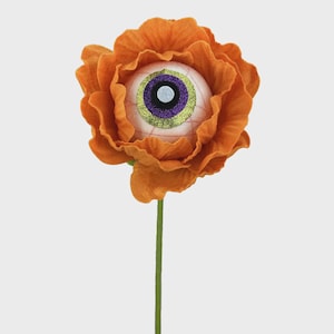 Orange Eyeball Flower Pick - 21 in x 6in