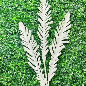 White Glitter Fern Spray - 39 inch