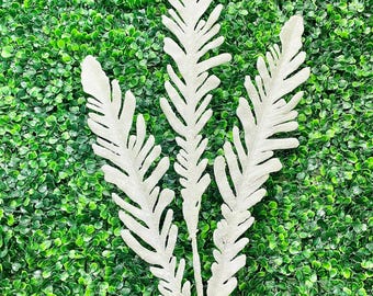 White Glitter Fern Spray - 39 inch