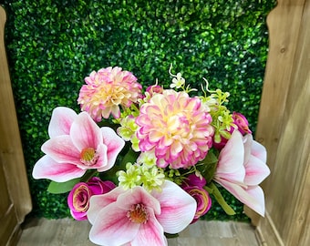 Pink Zinnia Magnolia Rose Bush ~ 12 Mixed Stems ~ 20 inches