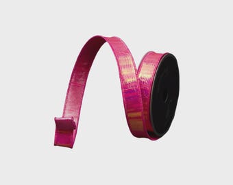 1 Inch Bubblegum Pink Farrisilk Electric Ribbon ~ 10 Yards ~ Wired