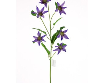 Purple Clematis Real Touch Flower Spray ~ 30 inch