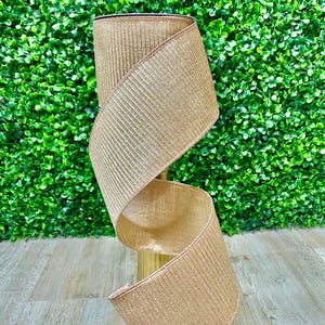 4-Zoll-Rose Gold Plissee Metallic Band - 10 Meter - Farriside