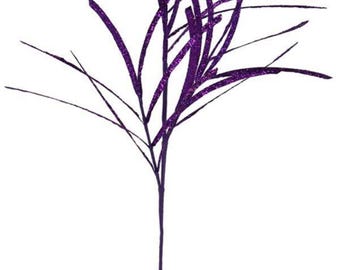 Purple Glitter Paper Grass - 31 inch