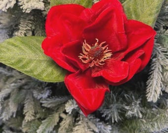 Red Magnolia Pick - 15 inch