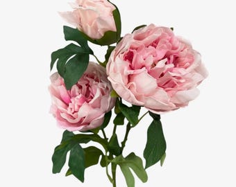 Pink Real Touch Peony Spray ~ 32 Inch ~ Ultra Lifelike