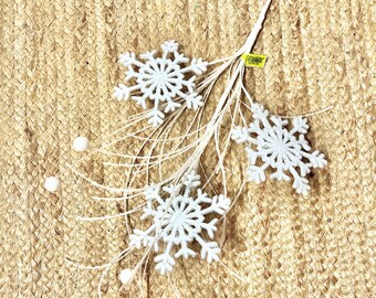 Flocked Snowflake Spray ~ 28 inches