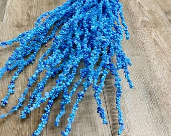 Blue Beaded Twig Bush - 24 inches