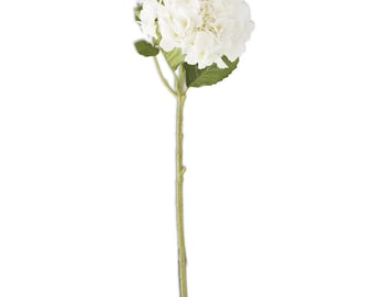 White Real Touch Hydrangea Stem ~ 20 Inch