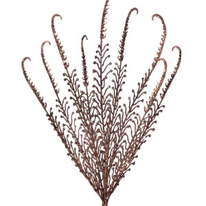 Bronze Glitter Sequin Dragon Fern x 9 Bush - 21 inch