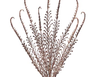 Bronze Glitter Sequin Dragon Fern x 9 Bush - 21 inch