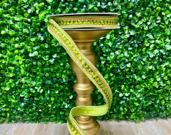Lime Green Jeweled Garland .75 inch x 5 yds