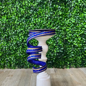 3/4 inch Royal Blue Jewely Garland Ribbon - 5 yards - Wired