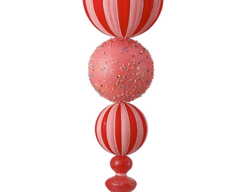 Hanging Swirl Candy Finial ~ 22 inch