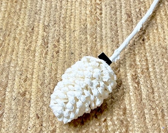 XL Giant Flocked Snowy Artificial Pinecone Pick ~ 29 inch