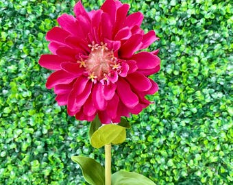 Fuchsia Zinnia Stem - 23 inch