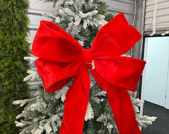39 Inch Extra Large Red Velvet Bow ~ Indoor or Outdoor Giant Bow