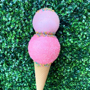 Rosa Eiscreme-Schaumstoffornament - 40 cm