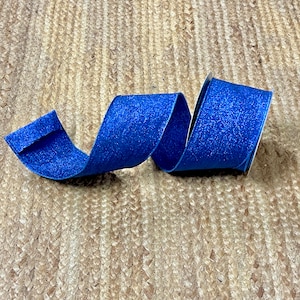 4 inch Royal Blue Shimmer Tinsel Ribbon ~ Wired ~ 10 yards