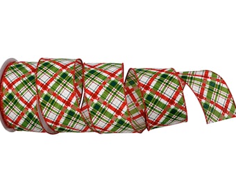2.5 Inch Traditional Plaid Ribbon ~ 10yards