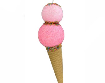 Pink Ice Cream - Foam Ornament - 16 inch