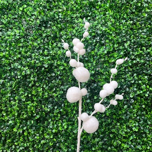 Weißer Pom Pom Spray - 70 cm