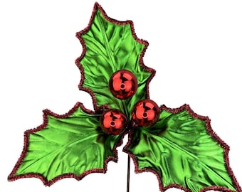 Metallic Holly Pick - 16in