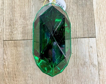 Emerald Acrylic Gem ~ 5” - Rectangle/oval
