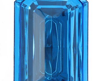 Sapphire Blue Acrylic Gem- Rectangle Blue Jewel Ornament ~ 9”