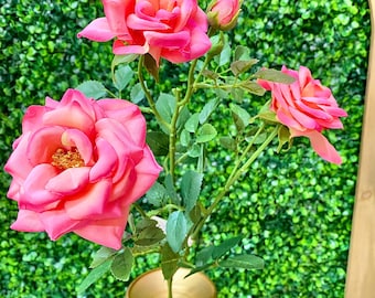 Pink Curled Garden Rose - 24 in