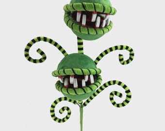 Green and Black Carnivorous Plant Curly Spray - 26 in