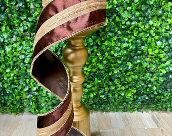 2.5 inch Herringbone Velvet/ Taffeta Back Ribbon - 5 yds