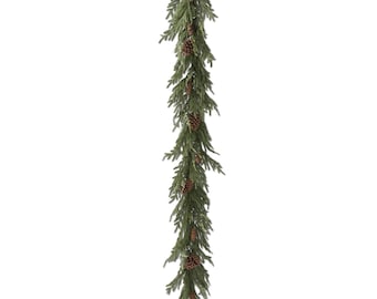 Real Touch Pine and Juniper Garland ~ 72 inch ~ 6 Foot