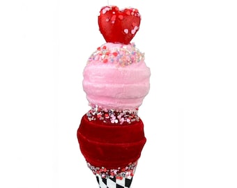 Valentines Heart Ice Cream Ornament ~ 13 inch