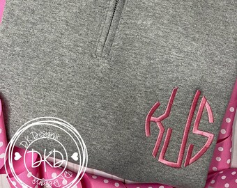 Women's Monogram Shirt Monogrammed Sweatshirt Monogram Shirt Sweatshirt Quarter Zip Sweatshirt Gifts For Her Monogrammed Gifts Wedding Gift